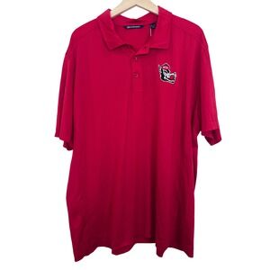 Cutter & Buck NC State Wolfpack Polo Shirt Mens XXL Red Golf Athletic